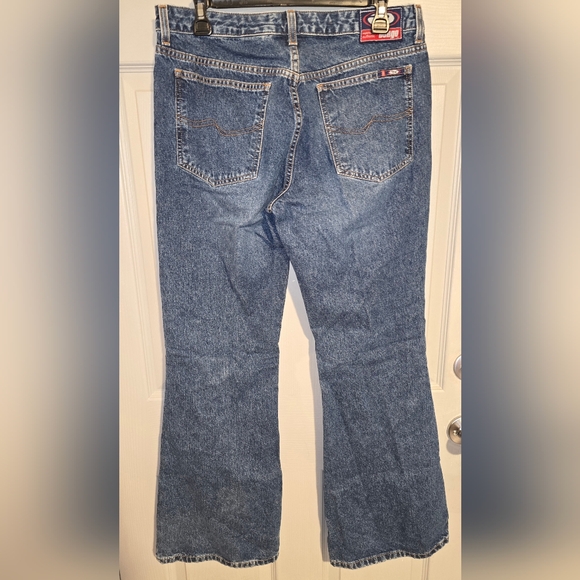 Vintage Y2K BONGO Studded Flare Jeans Rigid Denim Junior's 11 or Women's 10 - Picture 5 of 10